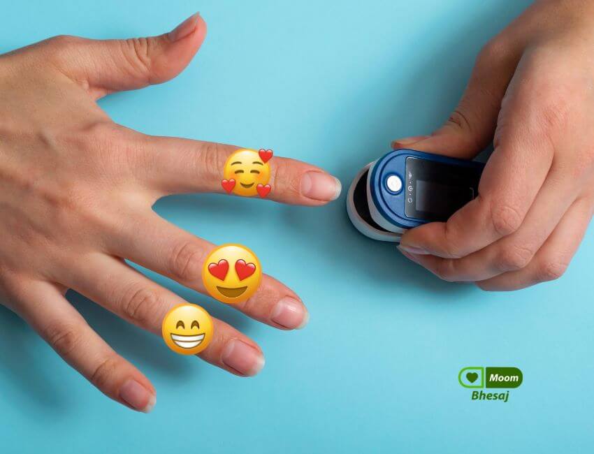 นิ้วมือที่เหมาะสมในการใช้กับเครื่องวัดออกซิเจนปลายนิ้ว