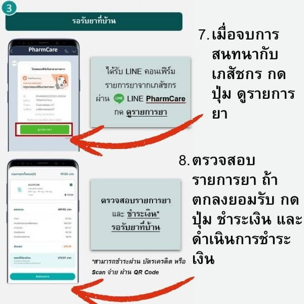Telepharmacy by Pharm care ขั้นตอนที่ 3