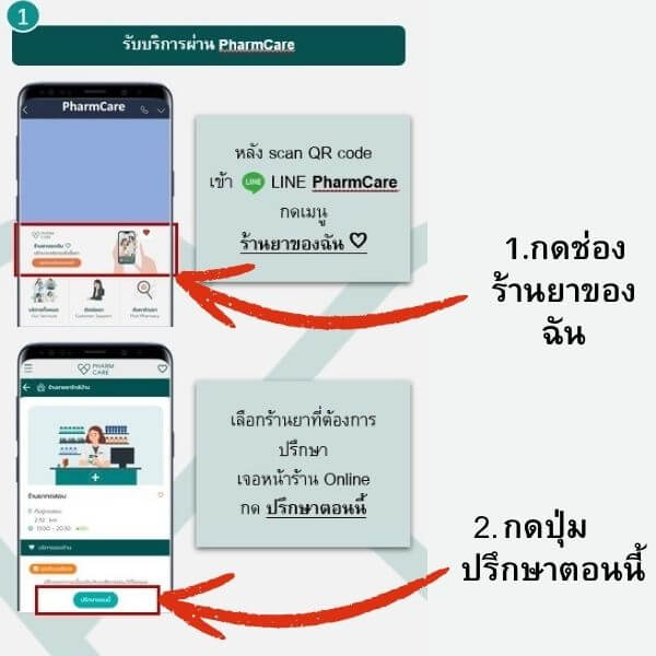 Telepharmacy by Pharm care ขั้นตอนที่ 1